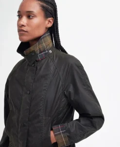 Clearance Barbour Classic Beadnell Wax Jakke, , 38 Olive