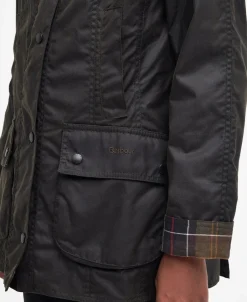 Clearance Barbour Classic Beadnell Wax Jakke, , 38 Olive