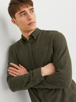 New Jack&Jones Classic Melange Skjorte, , S Rosin