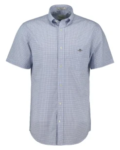 GANT Classic Poplin Check Skjorte, , XL College Blue