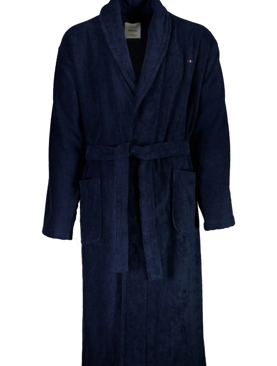 Bison Classic Terry Morgenkåbe, Dark Blue, XXL* Nattøj