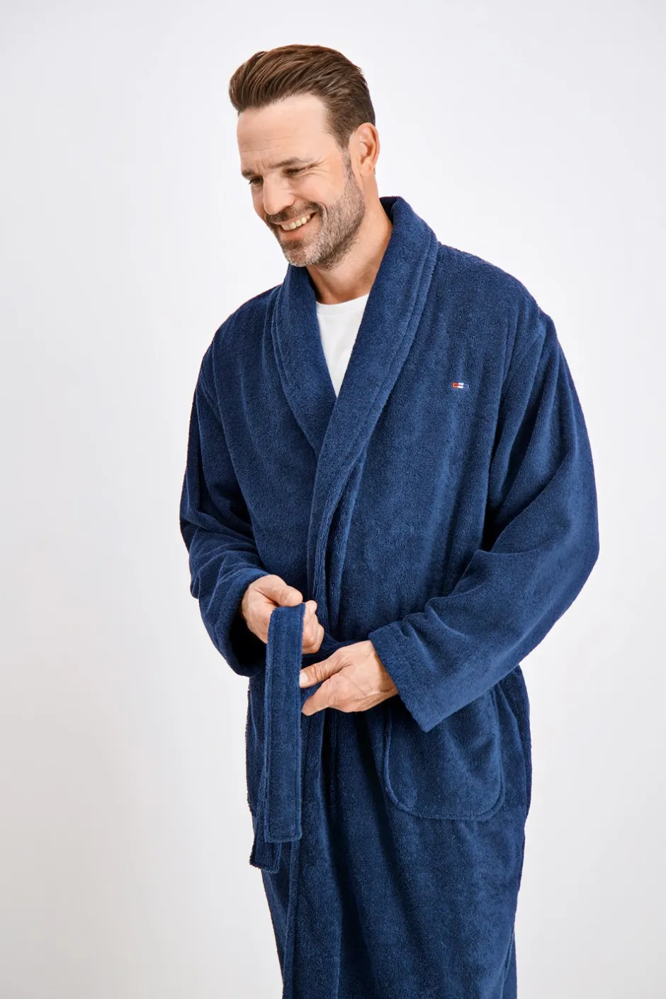 Bison Classic Terry Morgenkåbe, Dark Blue, XXL* Nattøj
