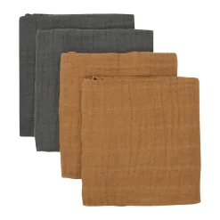 Pippi Cloth Muslin Solid 4-pak Stofbleer,*Børn Hagesmække & Stofbleer