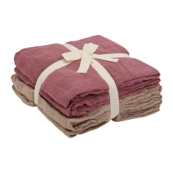 Discount Pippi Cloth Muslin Solid 4-pak Stofbleer, Withered Rose