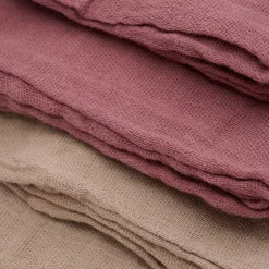 Discount Pippi Cloth Muslin Solid 4-pak Stofbleer, Withered Rose