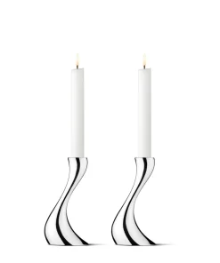 Georg Jensen Cobra Lille 2-pak Lysestagesæt* Lysestager & Lys