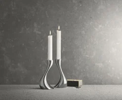 Georg Jensen Cobra Lille 2-pak Lysestagesæt* Lysestager & Lys