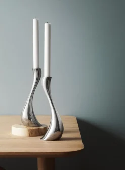Georg Jensen Cobra Stor 2-pak Lysestagesæt* Lysestager & Lys