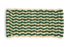 Outlet HAY Coco Stripe Wave Dørmåtte, Dark Green/White