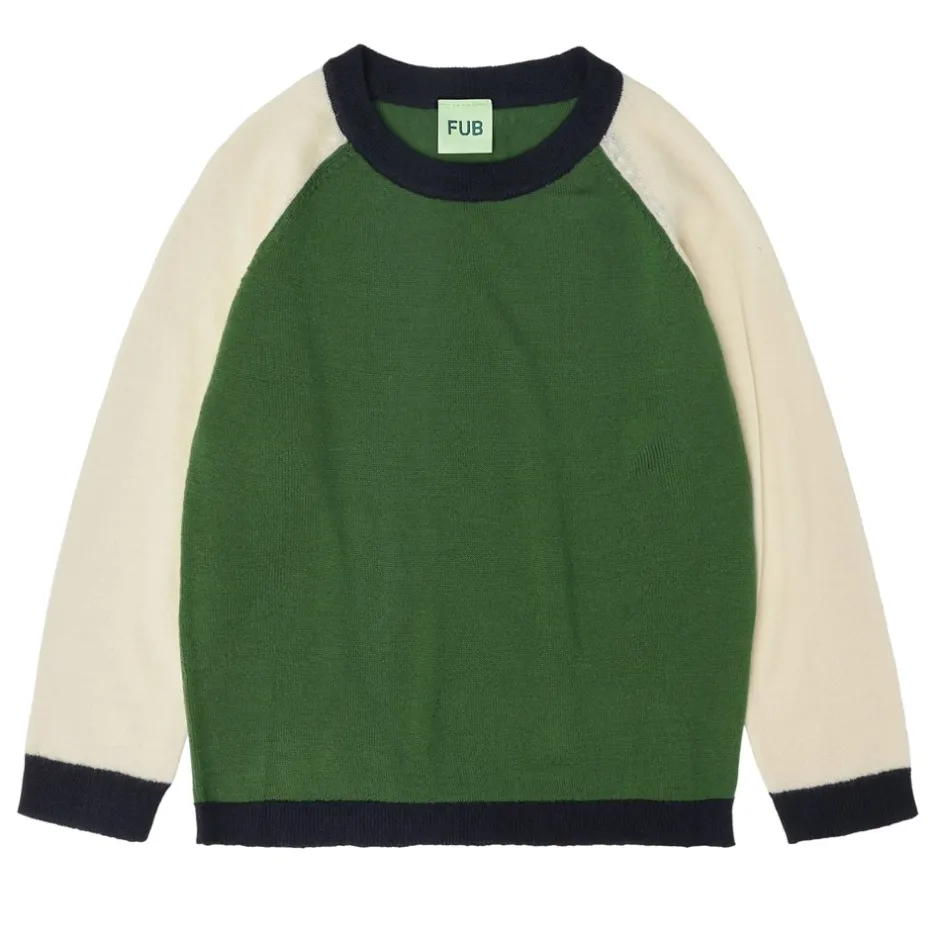 FUB Colour Block Strik Bluse, , 90 cm*Børn Bluser
