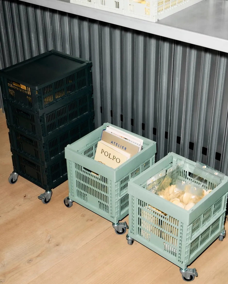Sale HAY Colour Crate Cube Kasse, Sage Green