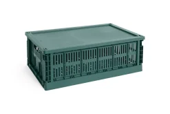 Hot HAY Colour Crate Large Plastiklåg, Dark Green