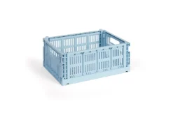 Outlet HAY Colour Crate Medium Kasse, Soft Blue