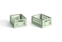Sale HAY Colour Crate Mini 2-pak Kasse, Mint
