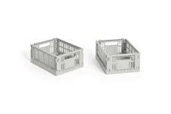 Discount HAY Colour Crate Mini 2-pak Kasse, Grey