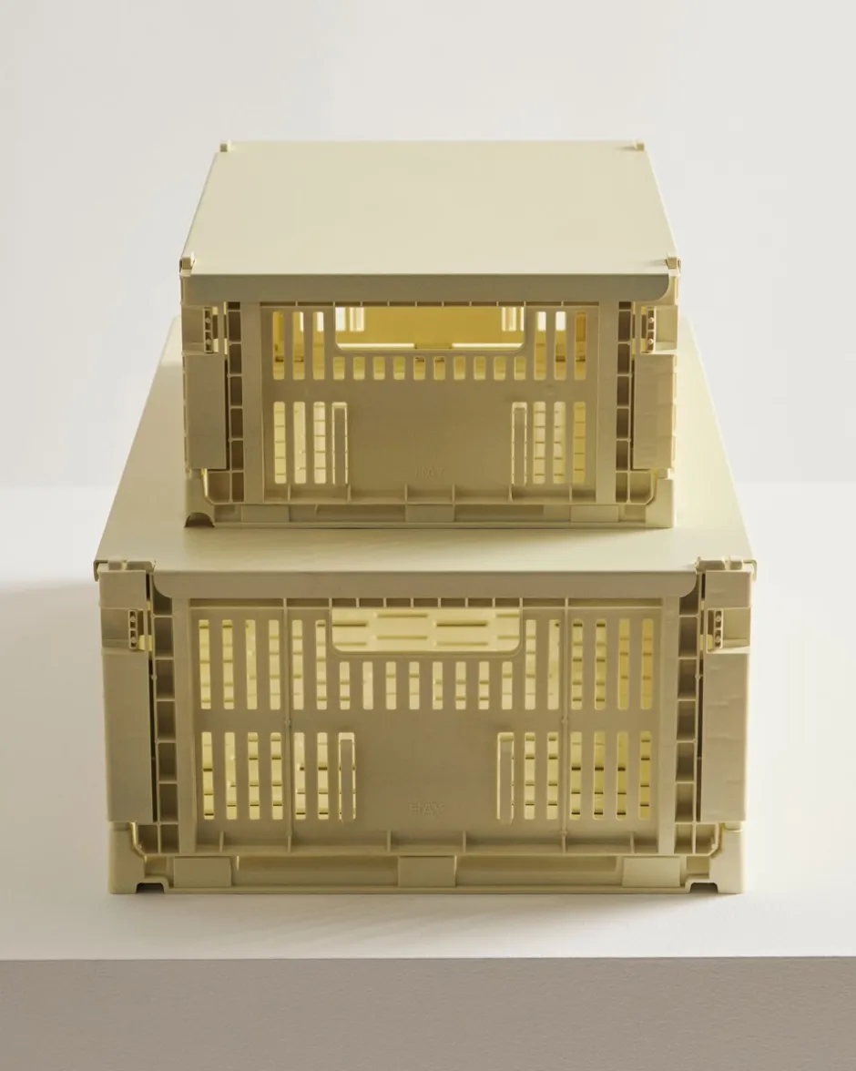 Discount HAY Colour Crate Small Kasse, Light Yellow