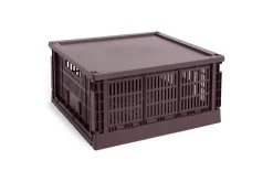 Sale HAY Colour Crate Square Large Plastiklåg, Bordeaux
