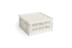 New HAY Colour Crate Square Medium Plastiklåg, Offwhite