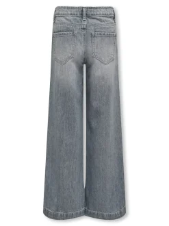 KIDS ONLY Comet Wide Leg Jeans, , 134 cm Medium Grey Denim