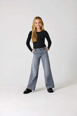 KIDS ONLY Comet Wide Leg Jeans, , 134 cm Medium Grey Denim