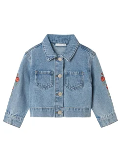 Discount Name It Conny Denim Jakke, , 98 cm Light Blue Denim