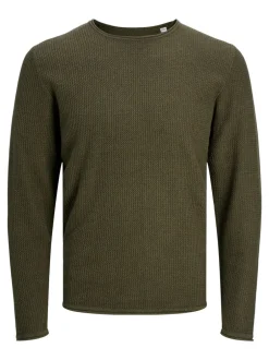 Sale Jack&Jones Cooper Crew Neck Striktrøje, , XXL Olive Night