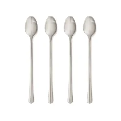 New Georg Jensen Copenhagen Cafe Latte Teske, Mat Stål, 4 Dele