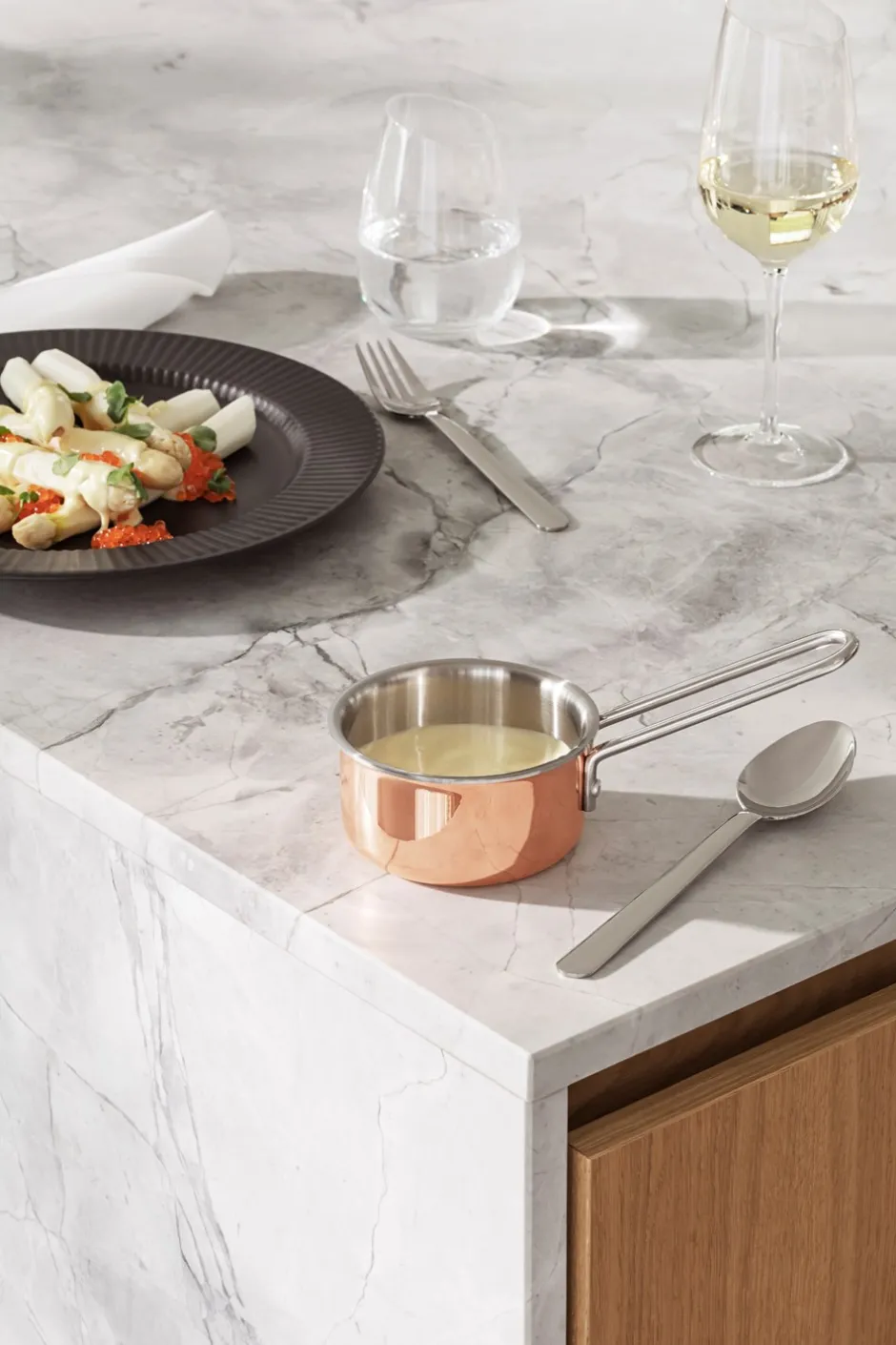 Eva Trio Copper Serveringskasserolle, 0,3 L