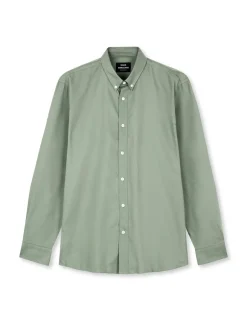 New Mads Nørgaard Cotton Oxford Sune Skjorte, , L Sea Spray