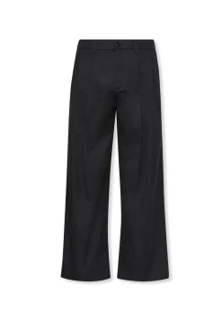 Discount Calvin Klein Cotton Pleated Half Elastic Bukser, , 34 Black