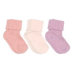 MP Denmark Cotton Rib Baby 3-pak Strømper, , 22-24*Børn Sokker & Strømper