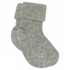 Outlet MP Denmark Cotton Rib Baby Strømper, , 15-16 Grey Melange