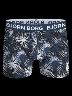 Outlet Björn Borg Cotton Stretch 3-pak Boxershorts, , M Sort/Print/Blå