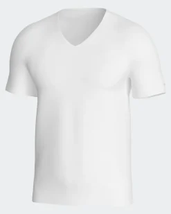 Impetus Cotton Stretch V-Neck T-shirt, , XL White