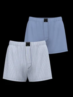 Best Björn Borg Cotton Stretch Woven 2-pak Boxershorts, , M Print/Blå