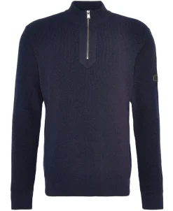 Outlet Barbour International Crawley Funnel Neck Sweater, , M Navy