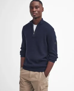 Outlet Barbour International Crawley Funnel Neck Sweater, , M Navy