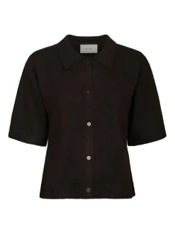 Sale Neo Noir Cunna Knit Bluse, , 40 Dark Brown