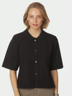 Sale Neo Noir Cunna Knit Bluse, , 40 Dark Brown