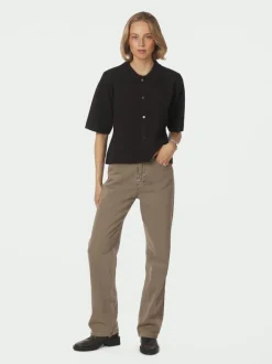 Sale Neo Noir Cunna Knit Bluse, , 40 Dark Brown