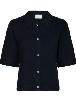 Neo Noir Cunna Knit Bluse, , 38 Navy