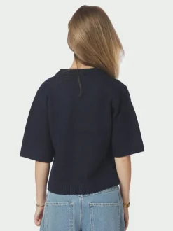 Neo Noir Cunna Knit Bluse, , 38 Navy