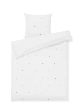 Hot Juna Daisy Juniorsengetøj, , 100x140 cm White/Light Blue