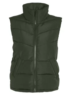Discount Noisy May Dalcon Vest, , S Kombu Green