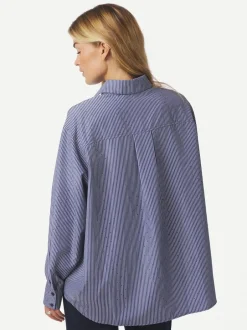 Sale Neo Noir Dalma B Stripe Stone Skjorte, , 38 Midnight Blue