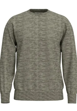 Hot Selected Homme Dane Structure Crew Neck Striktrøje, , L Oatmeal Morel Twist
