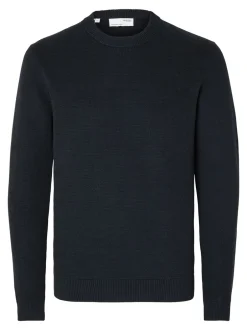 Selected Homme Dane Structure Crew Neck Striktrøje, , L* Strik
