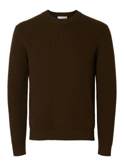 Discount Selected Homme Dane Structure Crew Neck Striktrøje, , M Demitasse