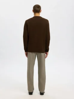Discount Selected Homme Dane Structure Crew Neck Striktrøje, , M Demitasse
