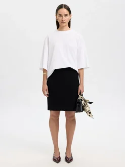 Discount Selected Women Darla Striknederdel, , L Black